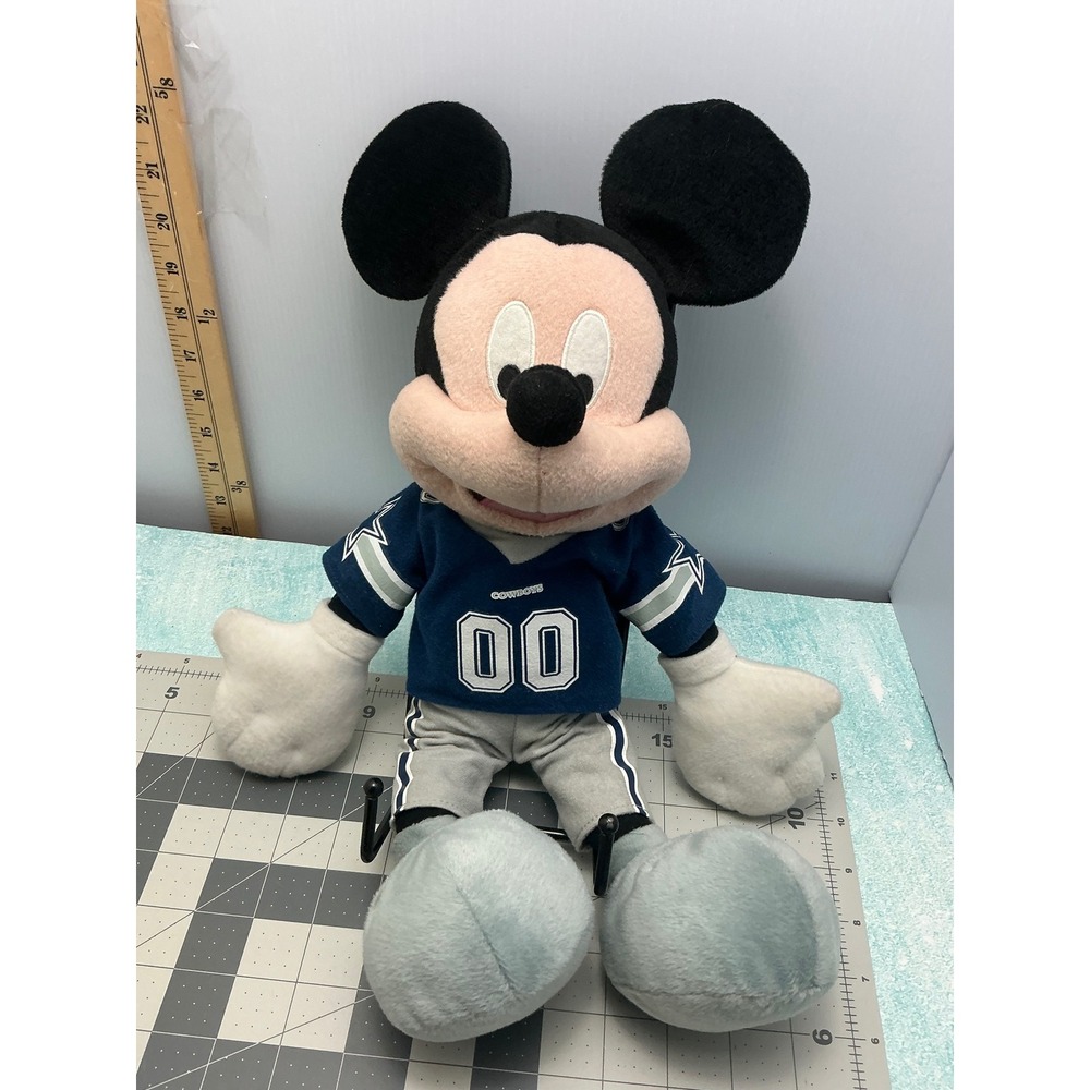 Disney NFL Dallas Cowboys Mickey Mouse Plush Stuffed Animal 15 inch 2013